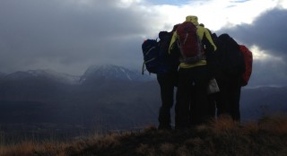 Navigating with Ben Nevis as a back drop