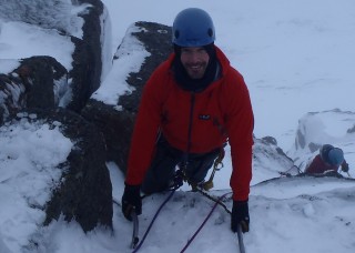 Marc approaching the belay
