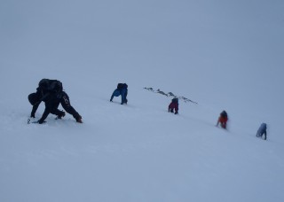 Next, a longer, steeper slope