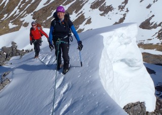 Still deep snow on the ridge
