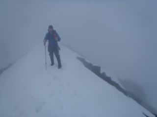 A narrow ridge line