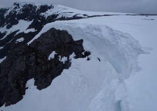 The top of No. 4 gully