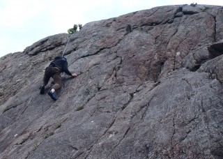 Mike practising his technique