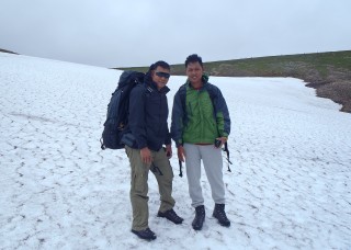 A big patch of snow in Coire Domhain