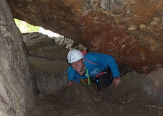 A little 'caving' to the crag