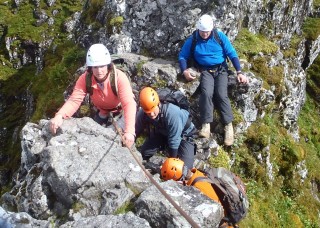 The whole family on the pinnacles
