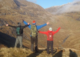 On the summit of Meall Cumhann