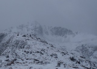Looking up at Stob Coire nan Lochan