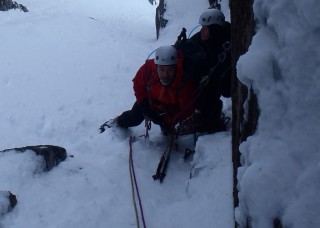 Paul and Guy before the crux