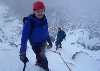 James and Nicola on Ledge Route